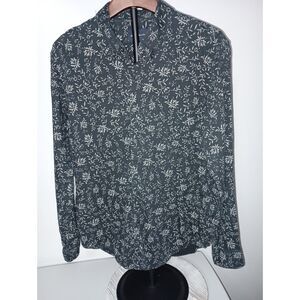 ABERCROMBIE & FITCH, Black Long-Sleeve Button-Up Shirt, Women's Size M